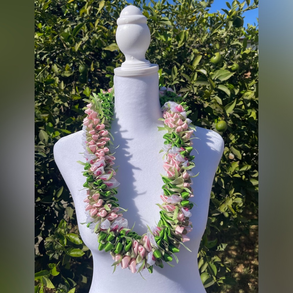 Handmade Leis- Pink Cyclamen. 38 inch